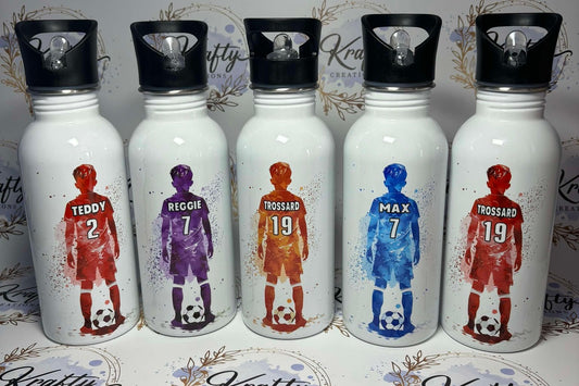 Splash Football Player Water Bottle