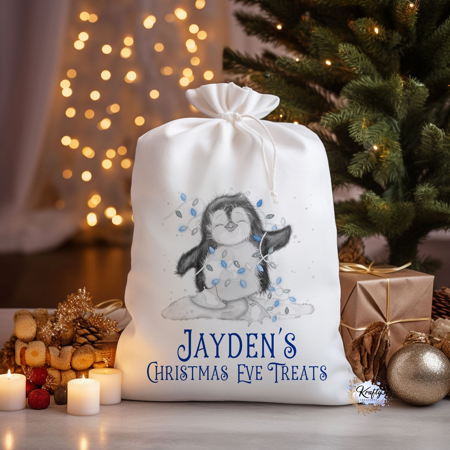 Penguin Christmas Sack