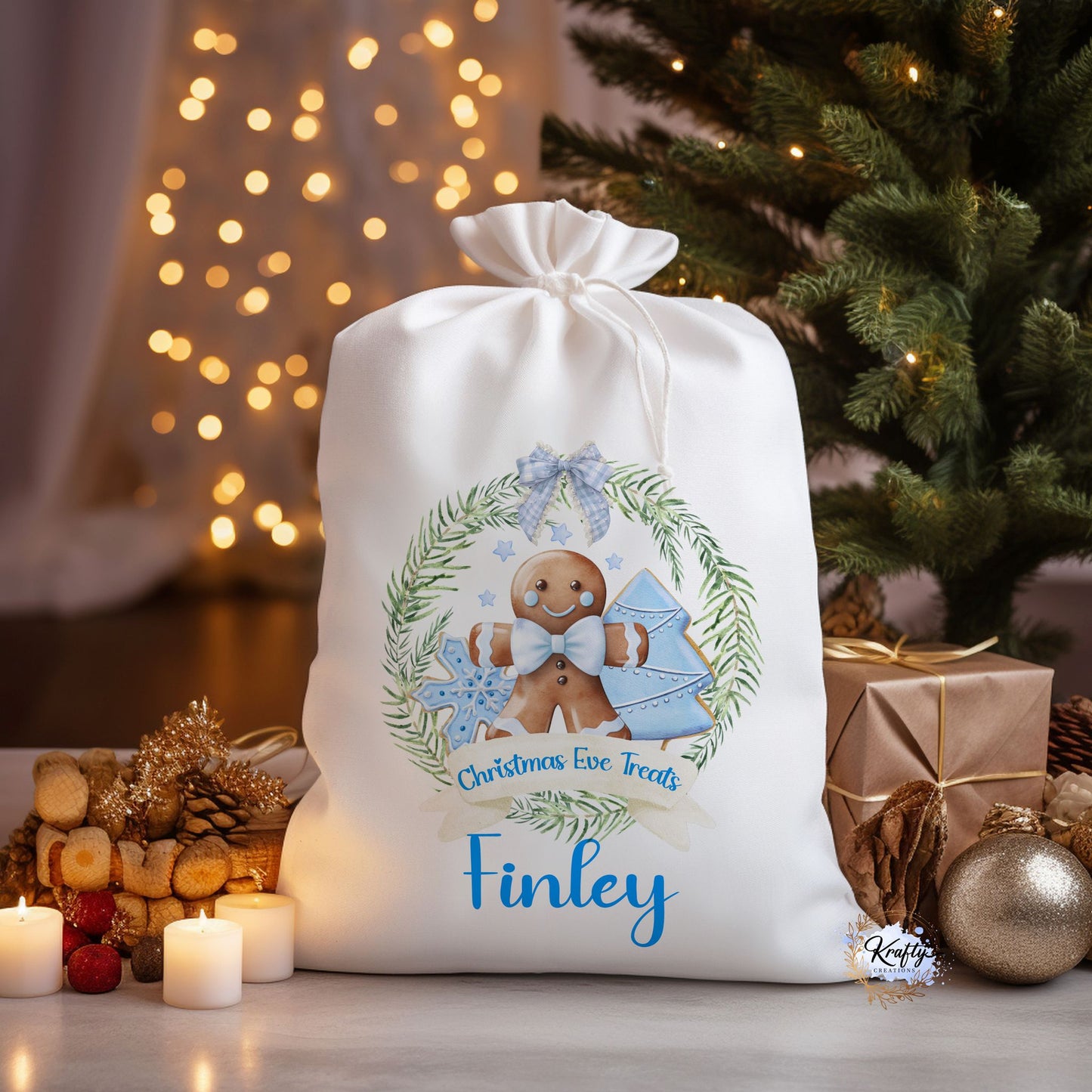 Gingerbread Man Christmas Sack