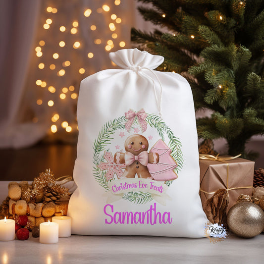 Gingerbread Man Christmas Sack