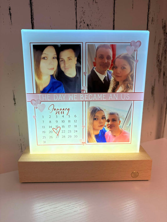 Personalised Photo Led Frame - Photo / Date