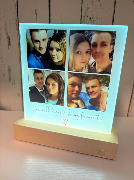 Personalised Photo Led Frame - 4 Grid