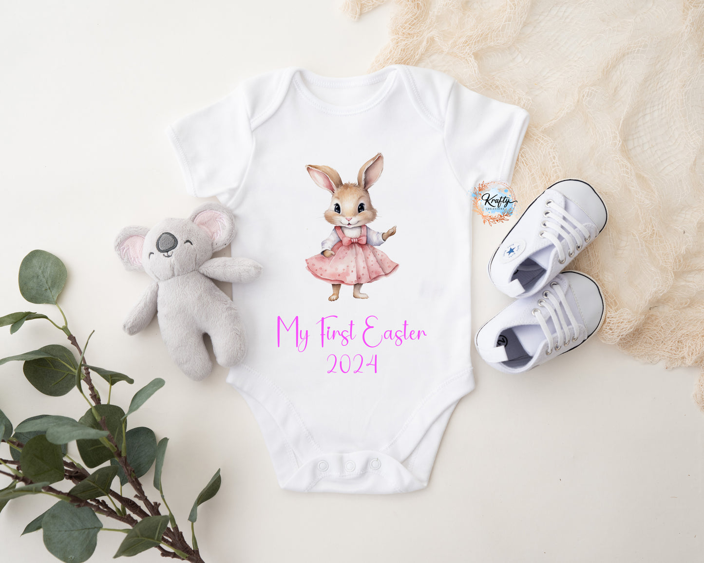 Bunny Sleepsuits / Vests - Pink or Blue