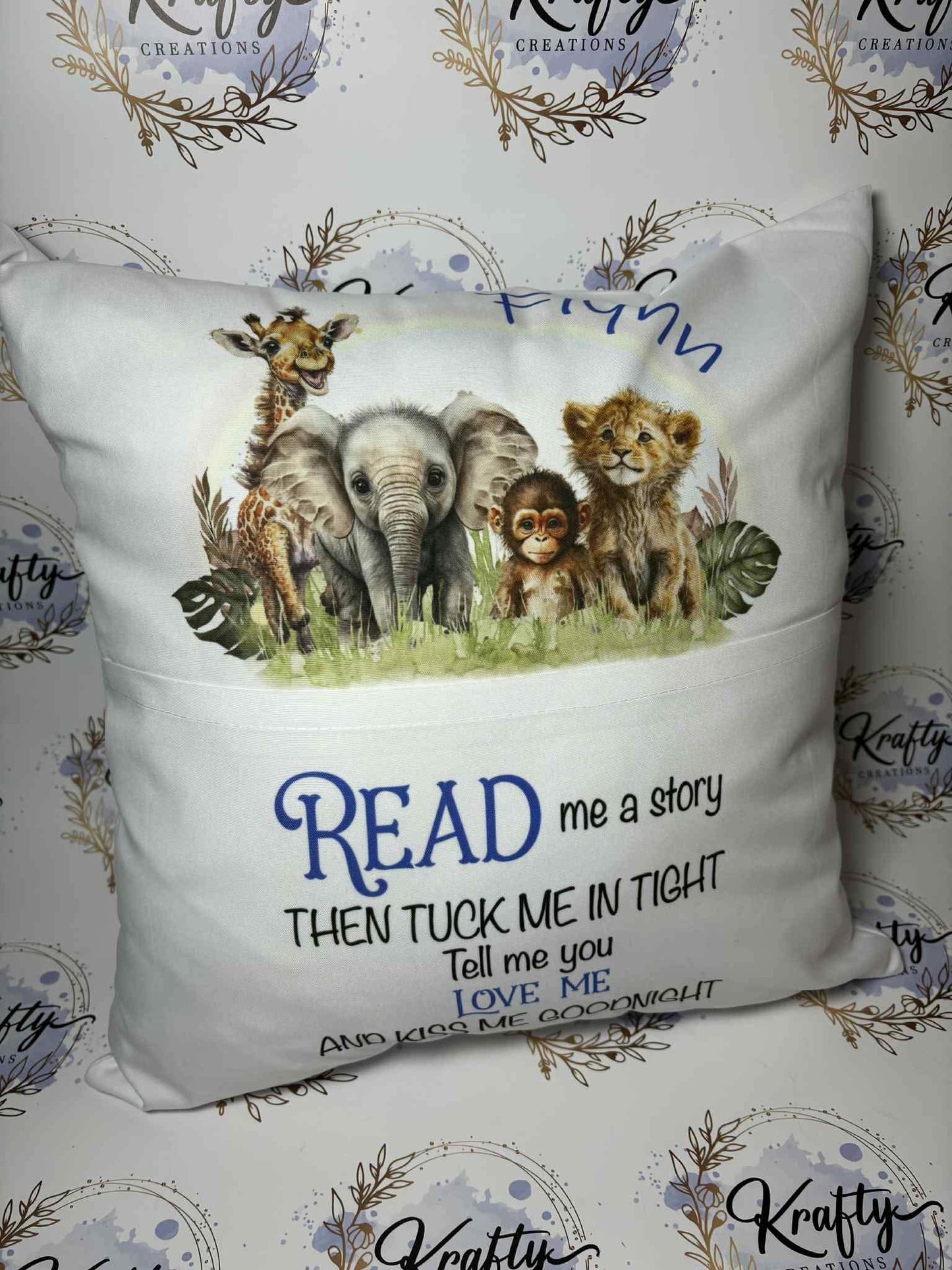 Book Cushion - Safari Reinbow