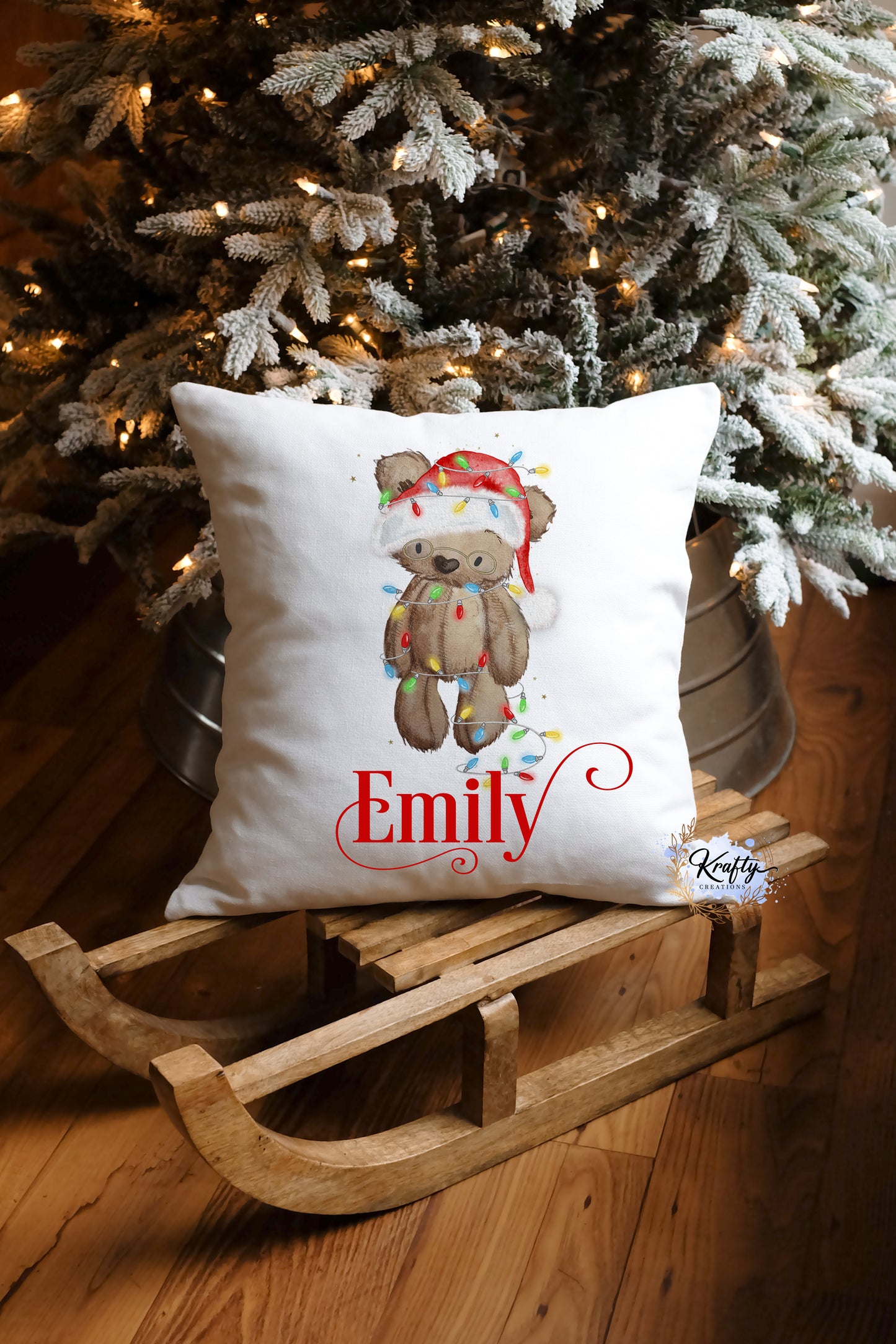 Santa Bear Christmas Cushion