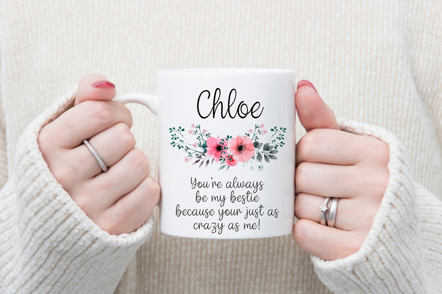 Floral Bestie, Auntie Mugs