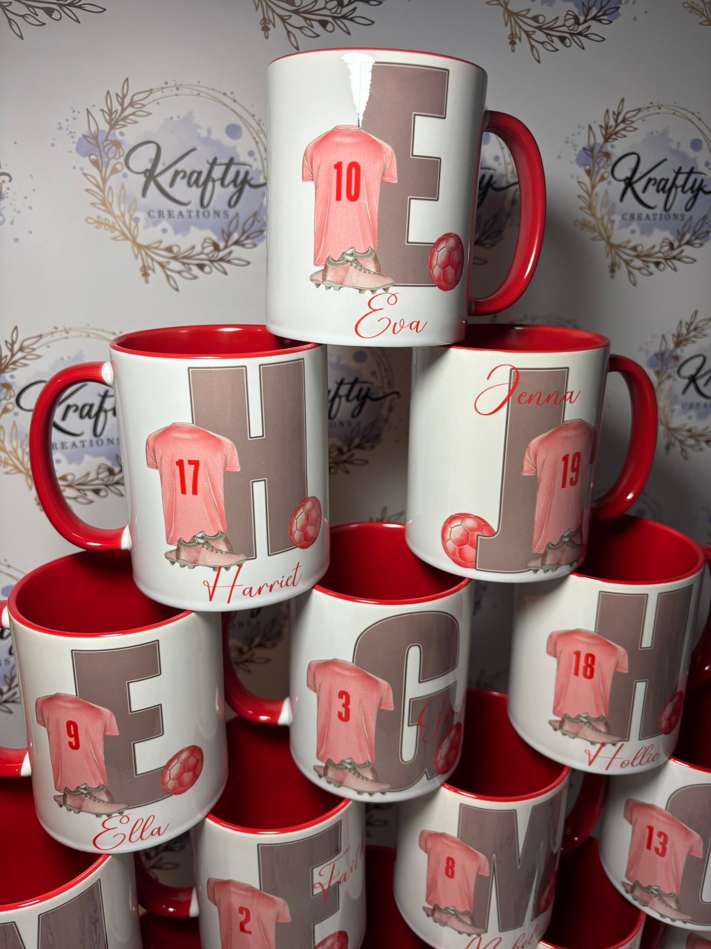 Football Inital / Shirt Mugs