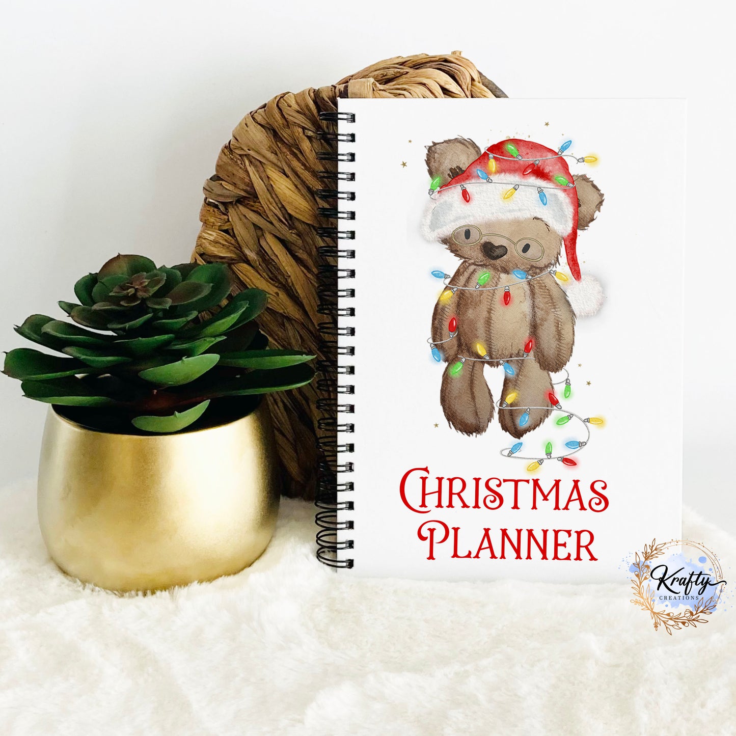 Personalised Santa Bear Notebook