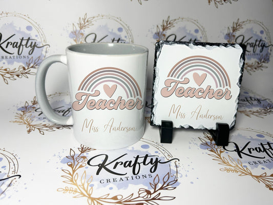 Teacher Mug - 4 Different Rainbow Designs