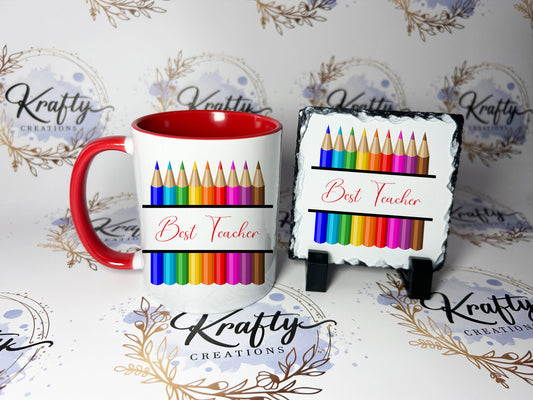 Teacher Mug - 5 Different Crayons Designs