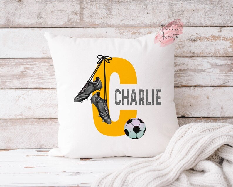 Personalised Football Initials Cushions