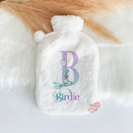 Mermaid Alphabet Hot Water Bottle