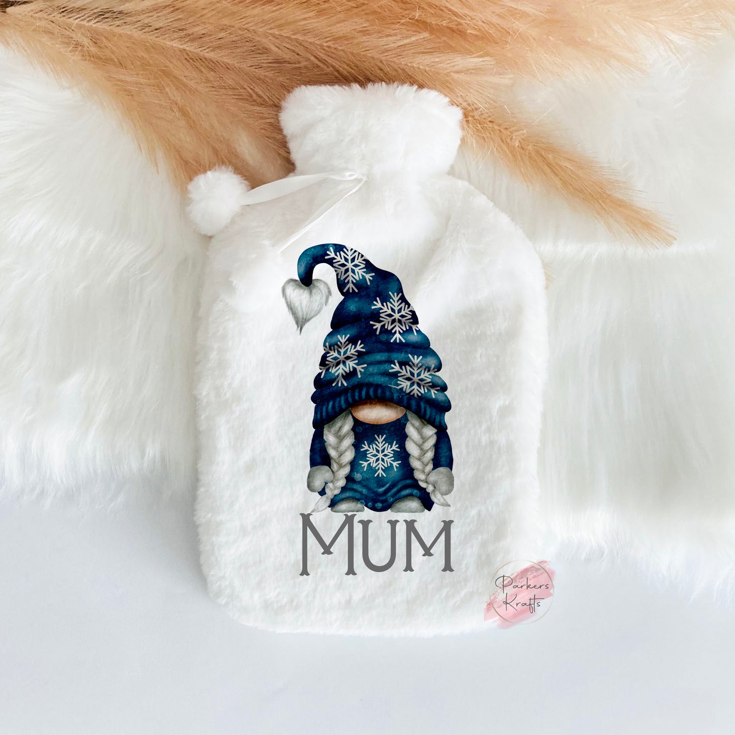 Navy Gonks Hot Water Bottle