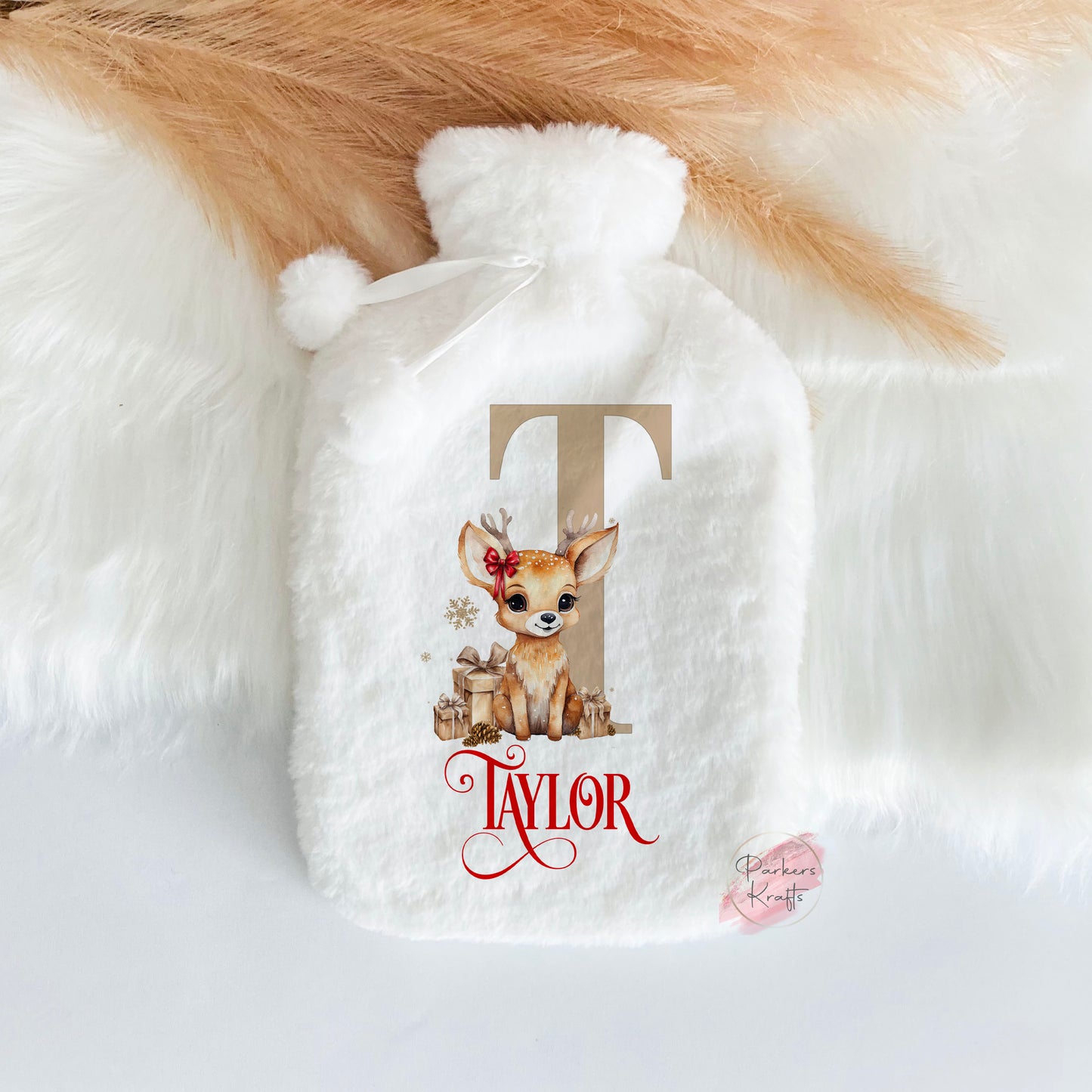 Reindeer Alphabet Hot Water Bottle