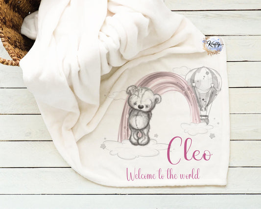 Personalised bear blanket