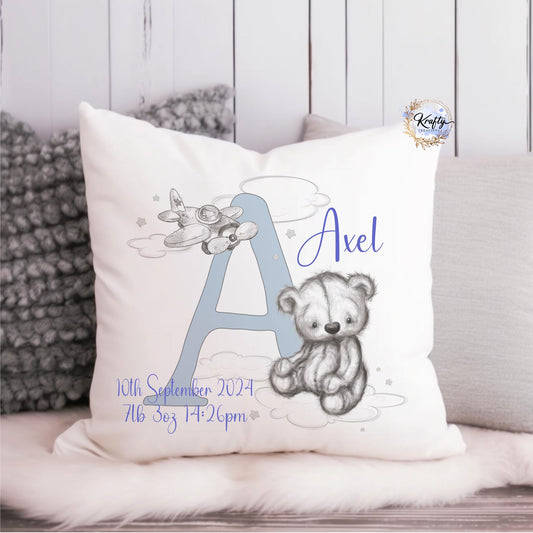 Personalised bear pillow