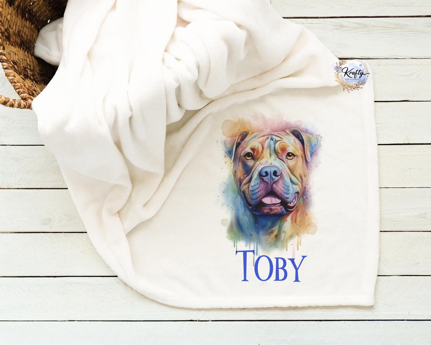 Personalised dog blanket