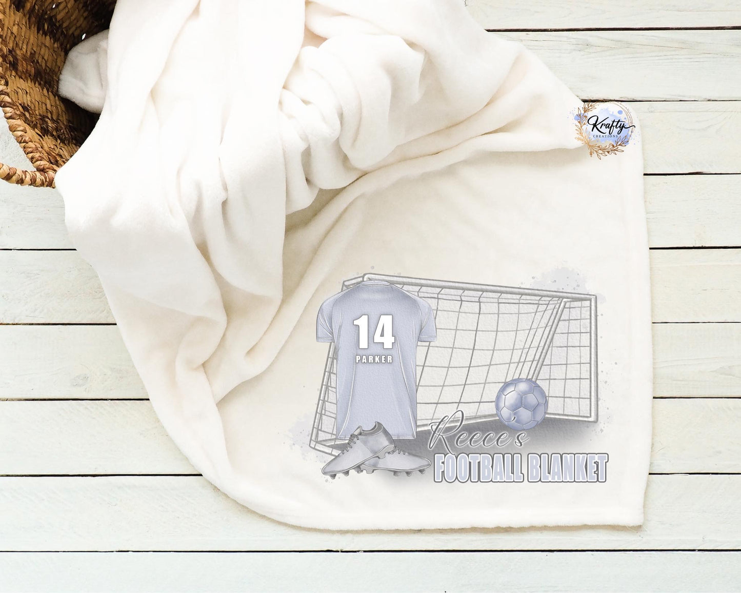 Personalised football blanket