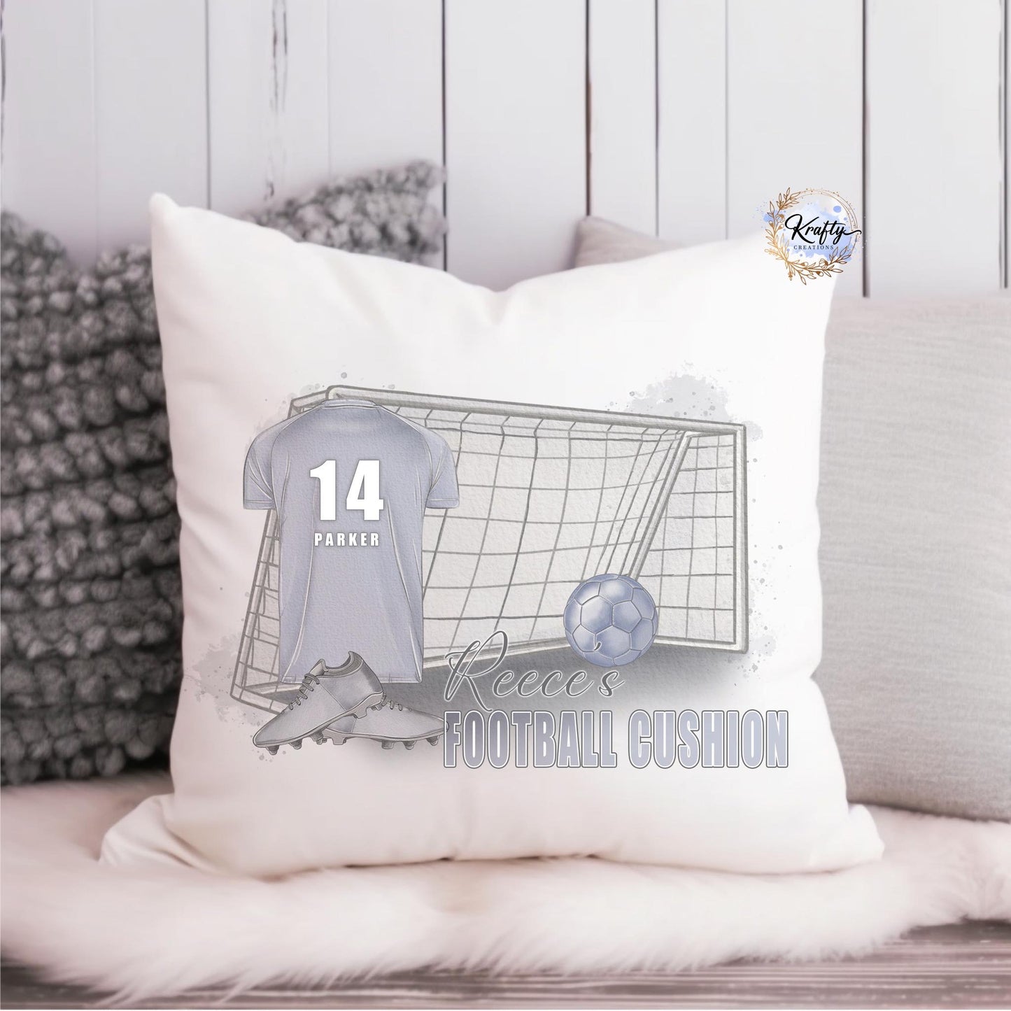 Personalised football pillow