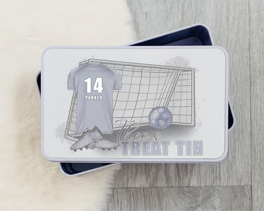 Personalised football Tins