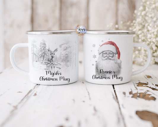 Christmas designs Enamel Mugs