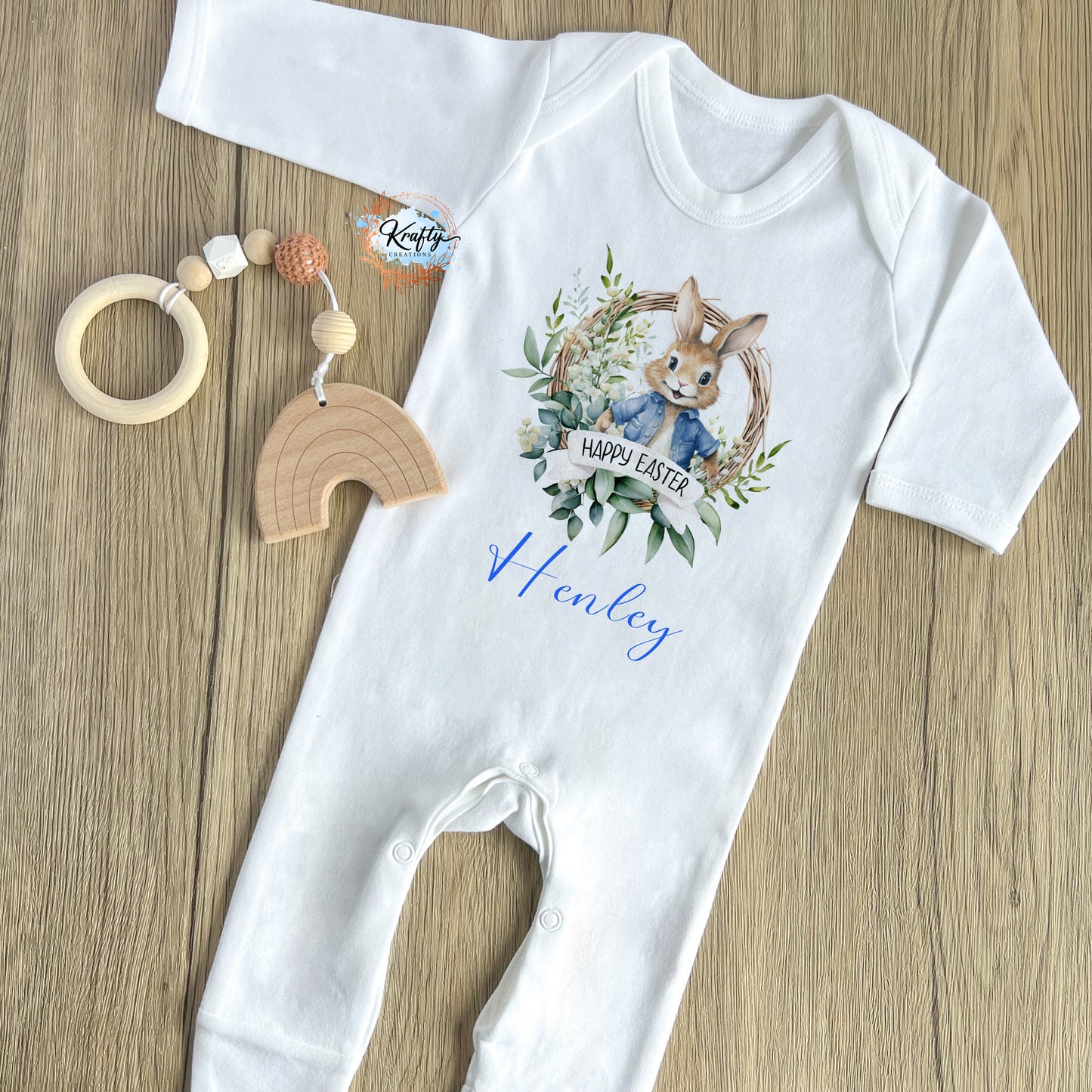 Bunny Sleepsuits / Vests - Pink or Blue