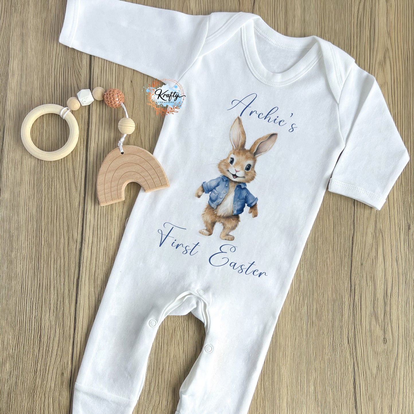 Bunny Sleepsuits / Vests - Pink or Blue