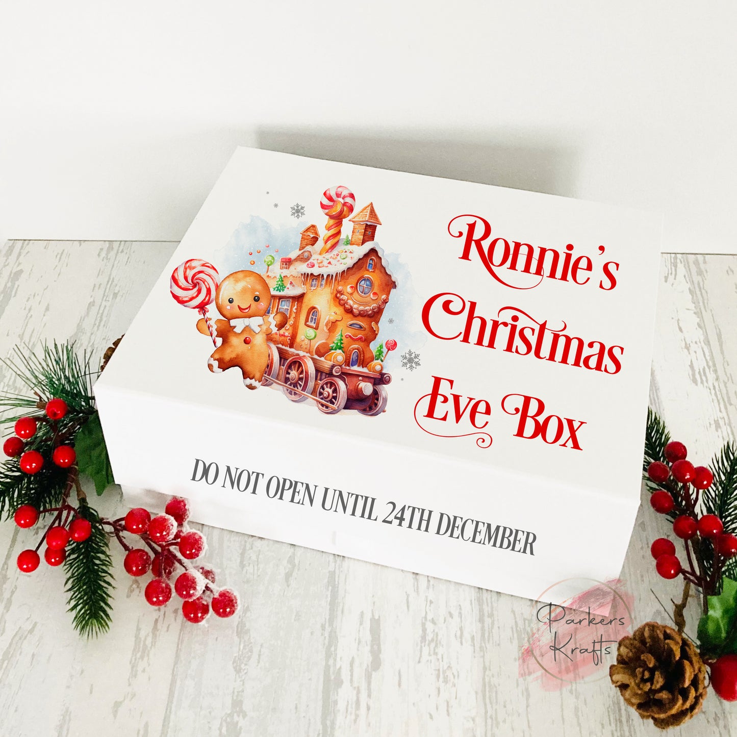 Personalised Christmas Eve Boxes - Gingerbread Train