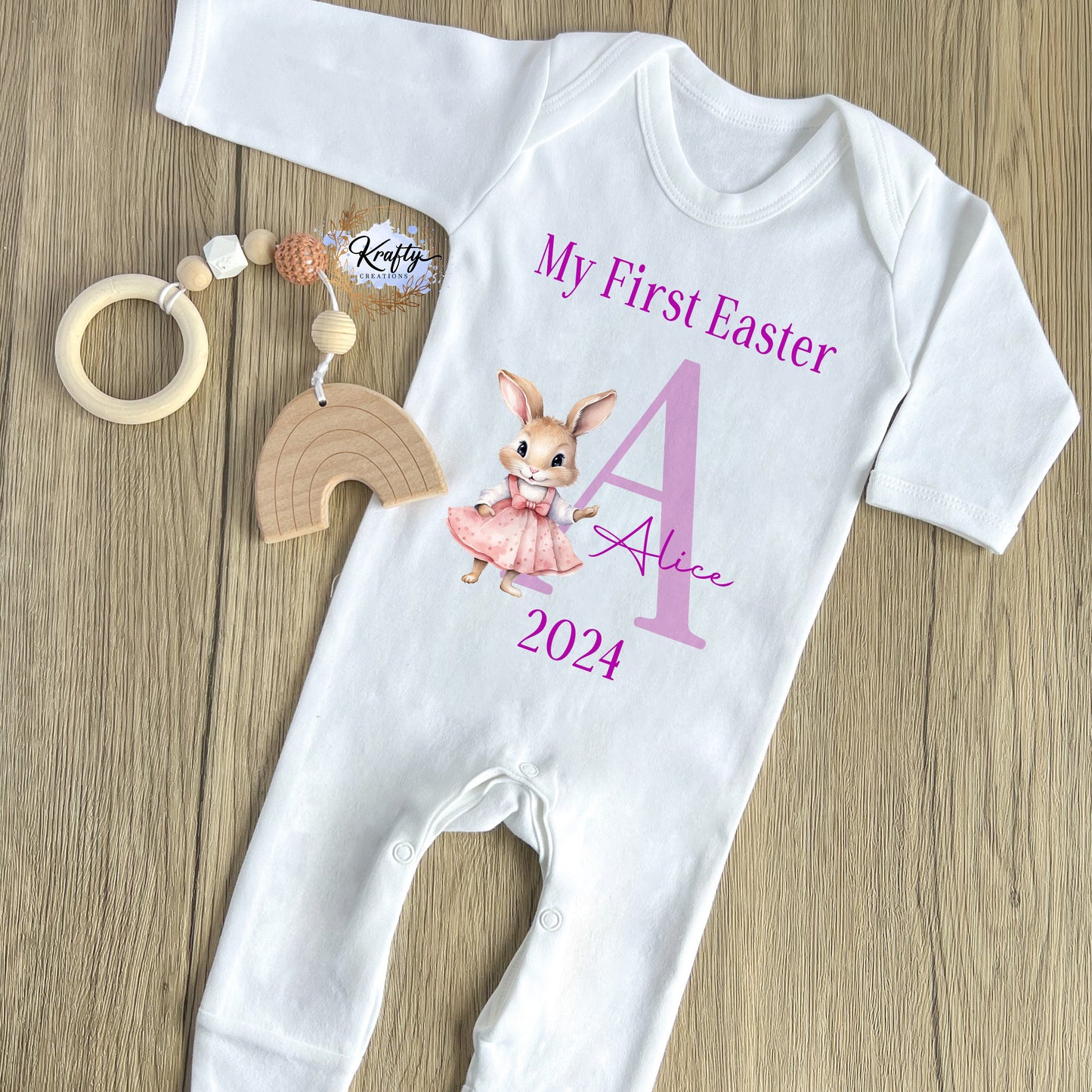 Initial Easter Sleepsuit / Vest