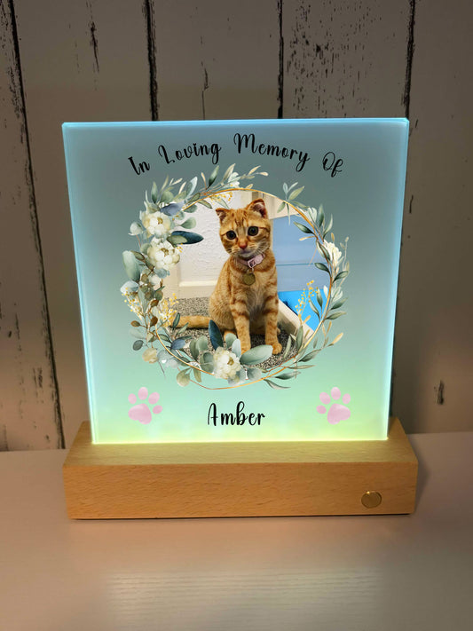 Personalised Photo Led Frame - Memorial