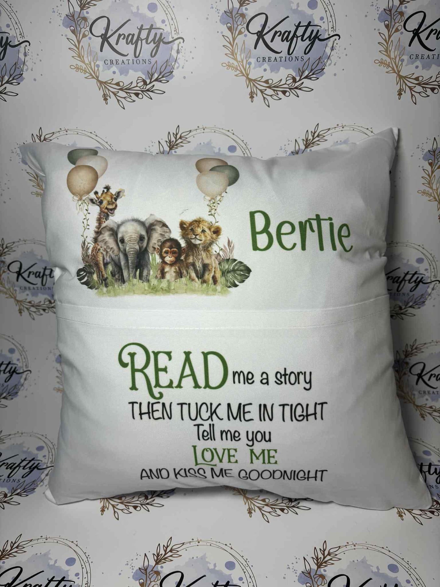 Book Cushion - Safari Balloons