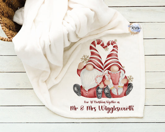 Personalised Red Gonks Blanket - 3 Different Versions