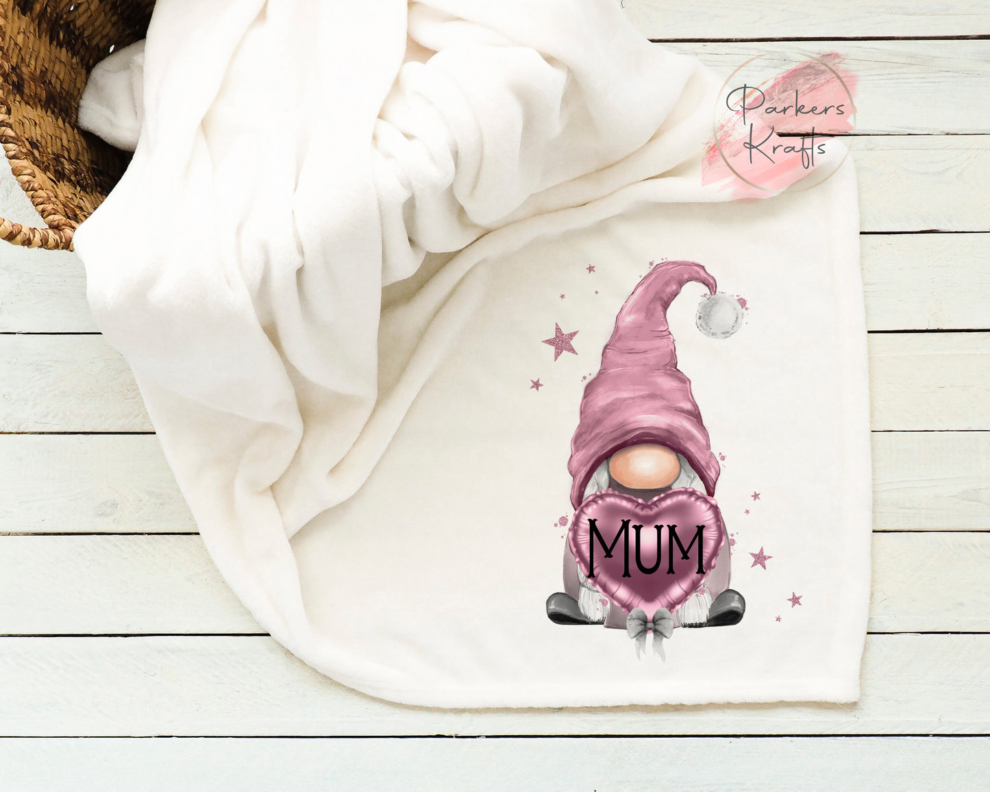 Personalised Gonk Blankets - Pink / Blue