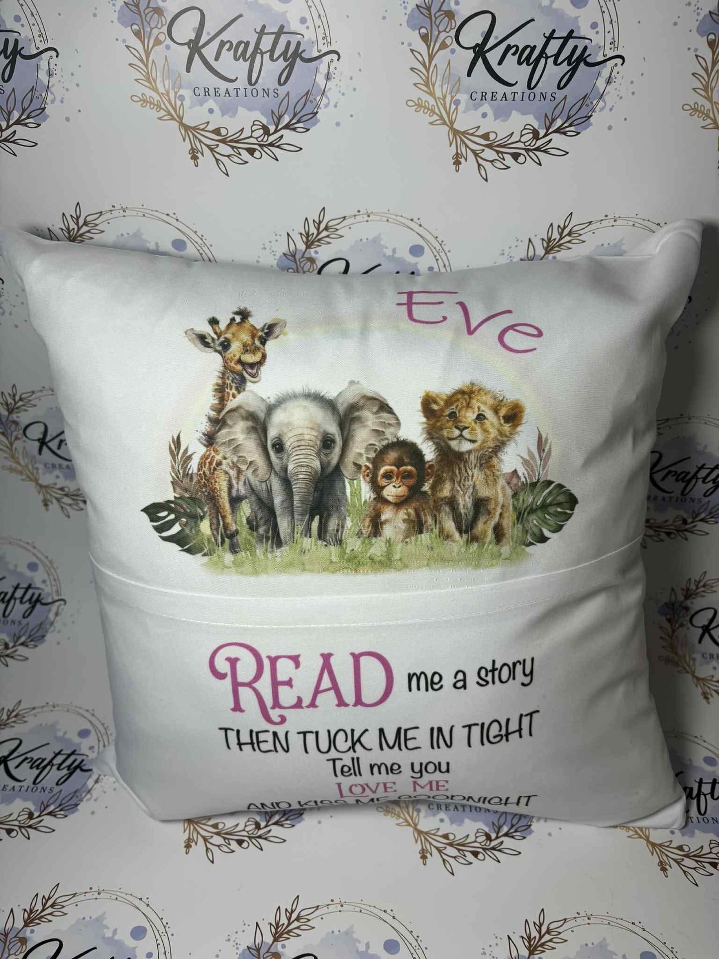 Book Cushion - Safari Reinbow