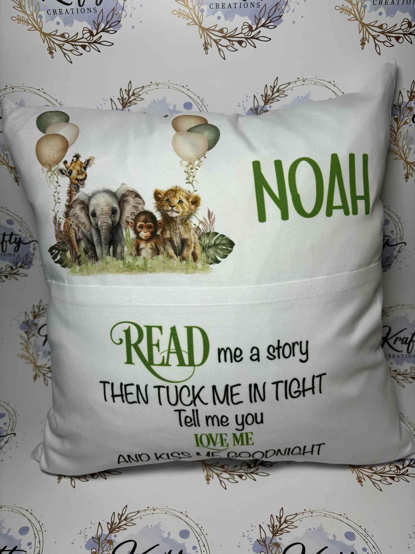 Book Cushion - Safari Balloons