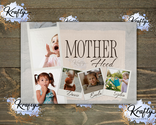 Mother Photo Glass Chopping Board - Large 28x30cm