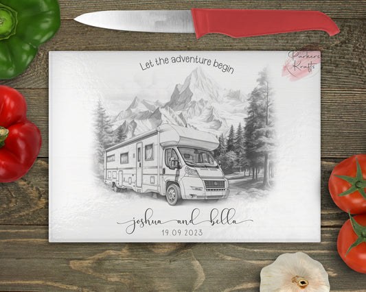 Personalised Motor Home Chopping Board