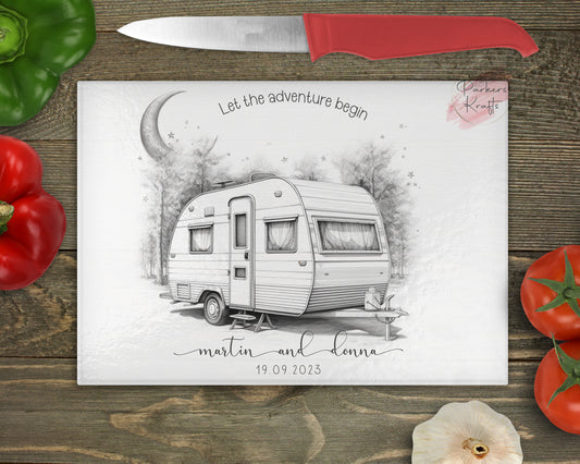 Personalised Caravan Chopping Board