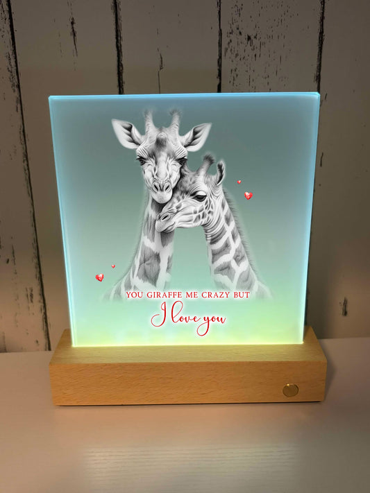 Personalised Photo Led Frame - Sketchy Animals