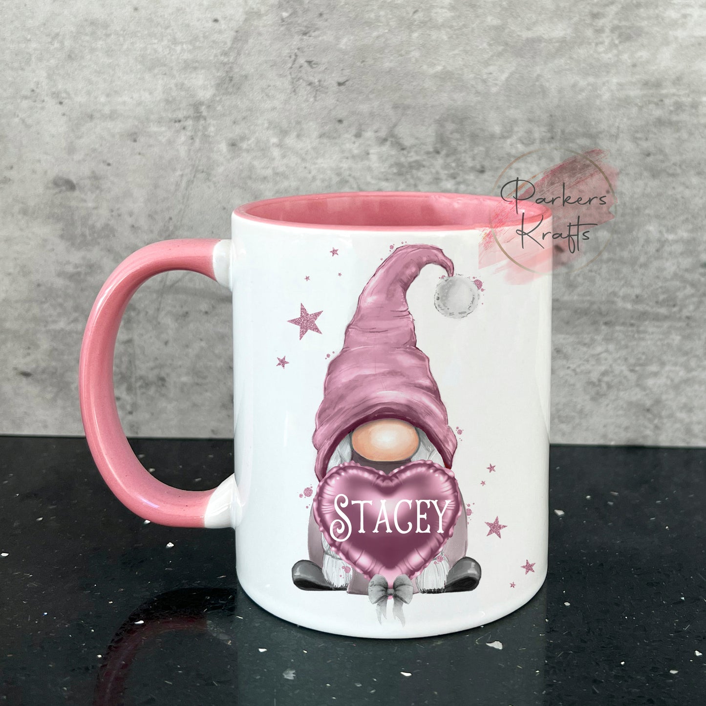 Personalised Gonk Mug - Pink & Blue Gonks