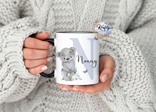 Grey Bear Initial Mugs