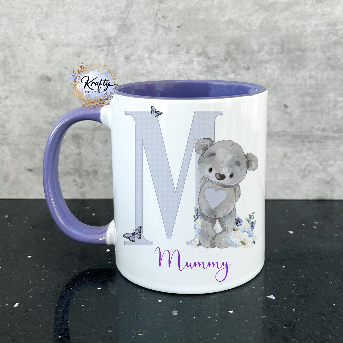 Grey Bear Initial Mugs