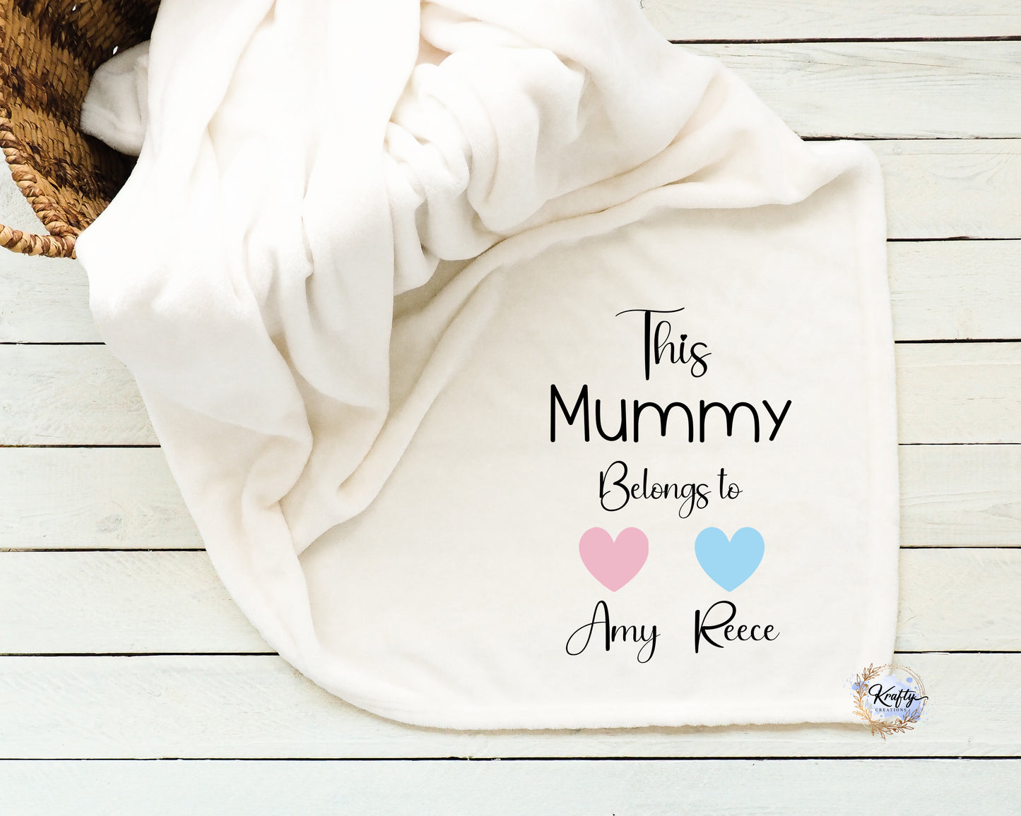 This Mummy Belongs To - Blanket, Hearts