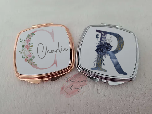 Personalised Compact Mirrors - Floral