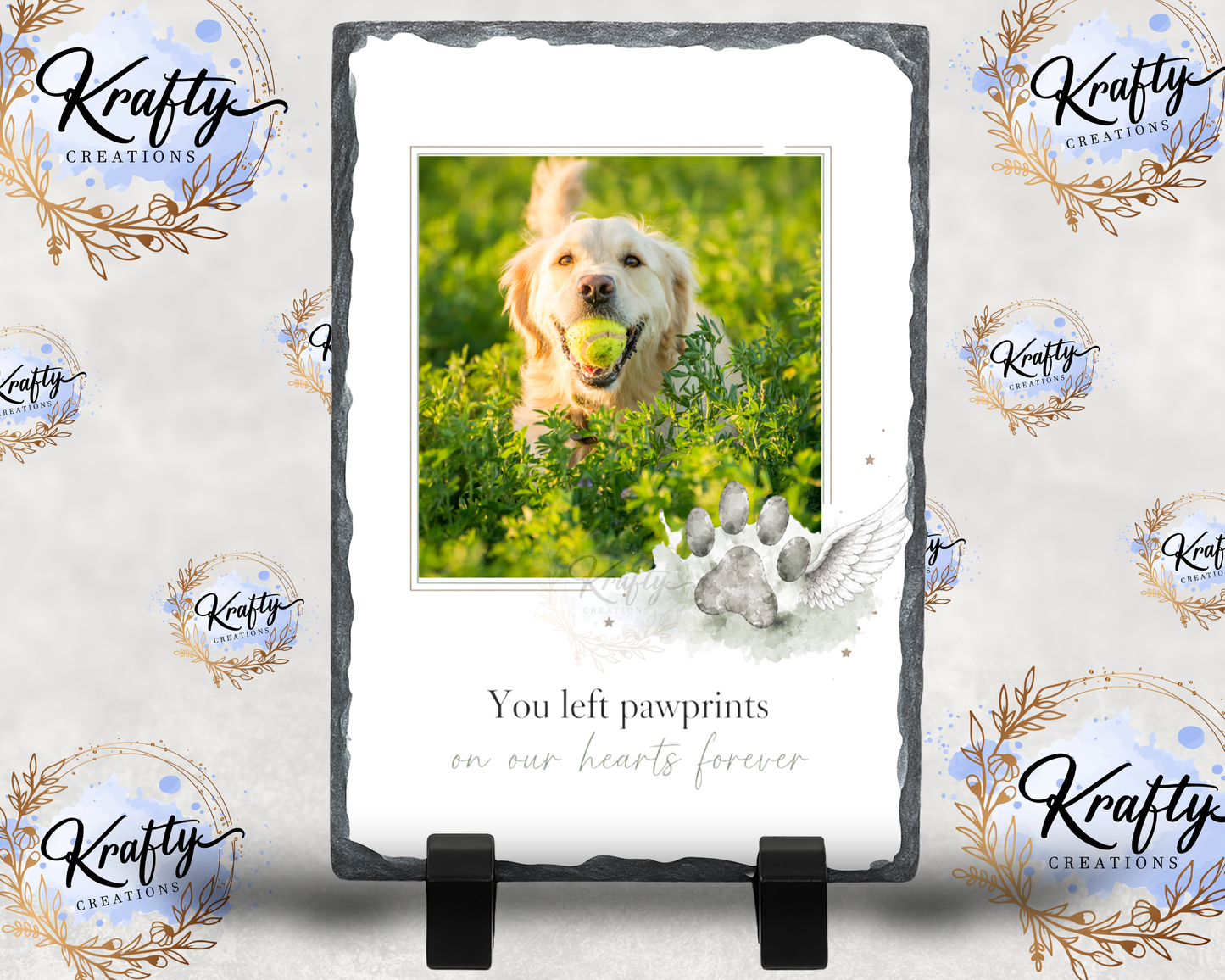 Memorial Pet Photo Slates - 12x22cm