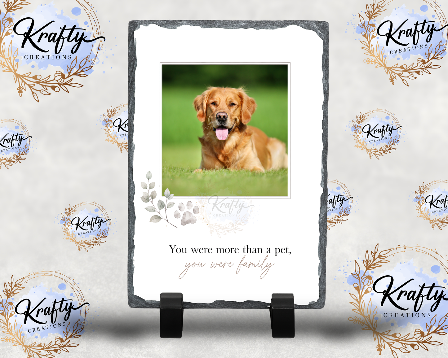 Memorial Pet Photo Slates - 12x22cm