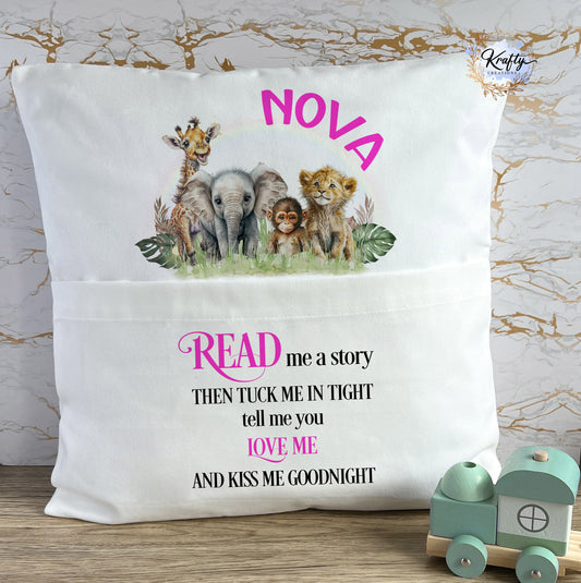 Safari Rainbow Pocket Cushion