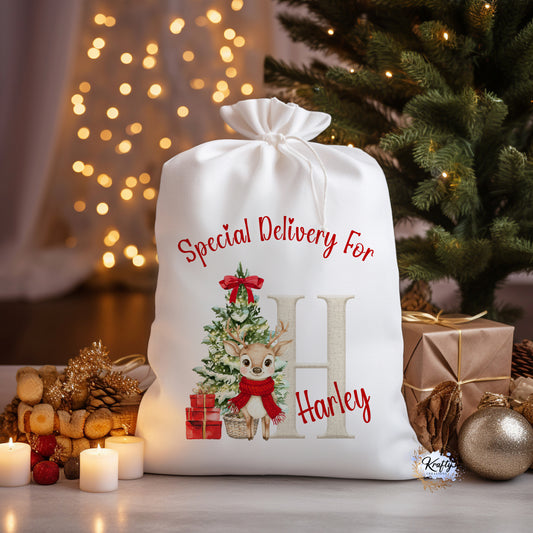 Reindeer Christmas Sack