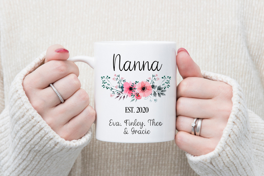 Floral Bestie, Auntie Mugs