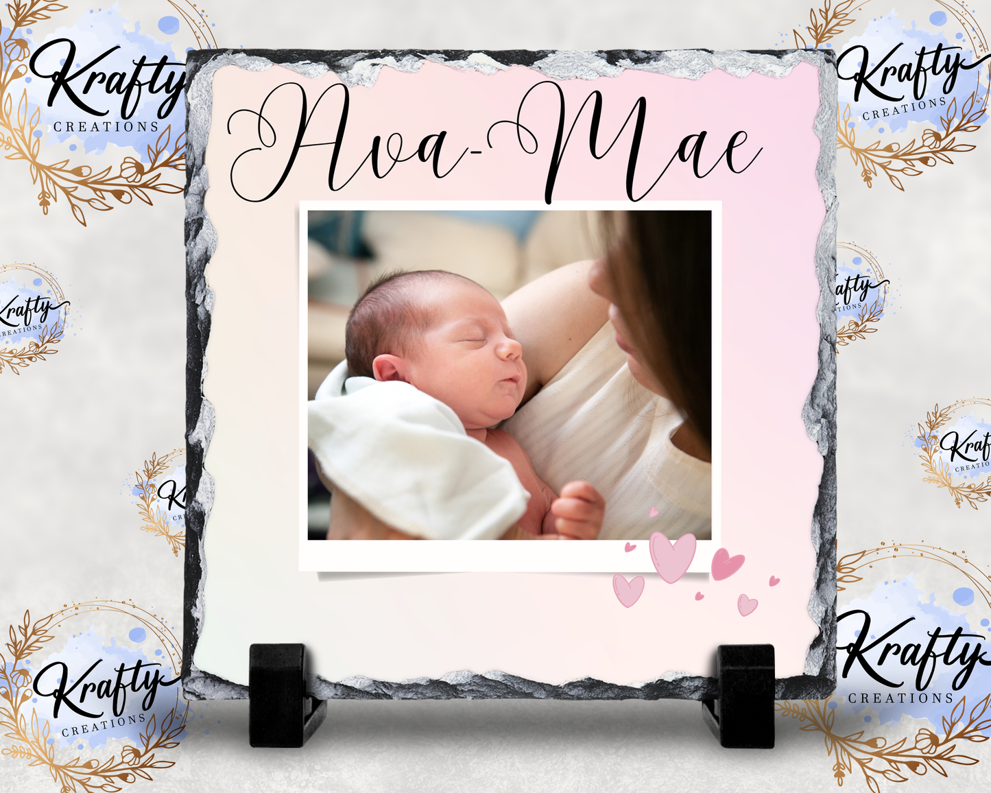 New Baby Photo Slates - 20x20cm